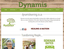 Tablet Screenshot of dynamislearning.co.za